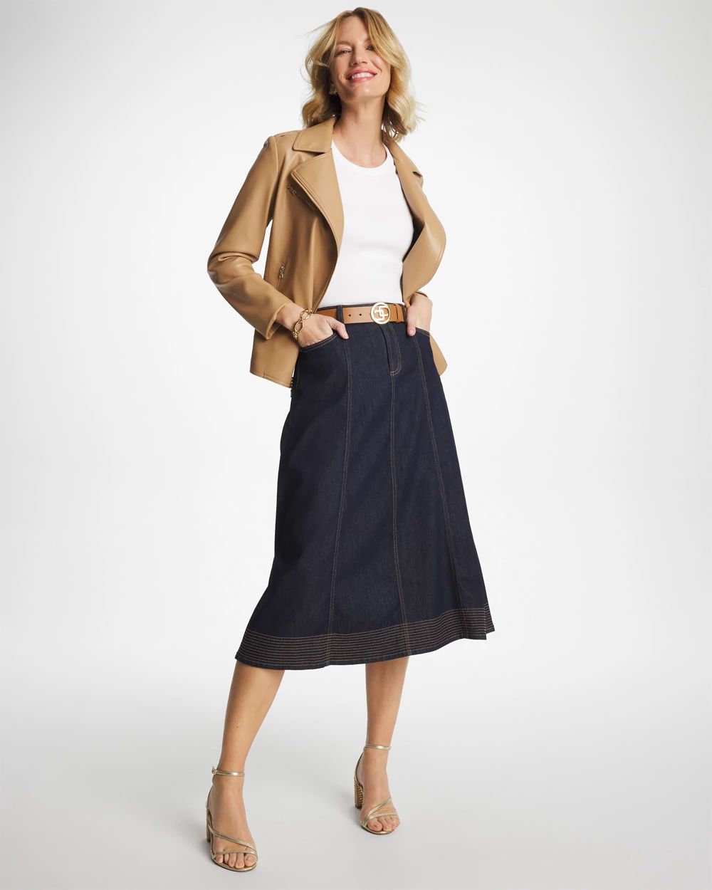 Trapunto Stitch Skirt | Chico's